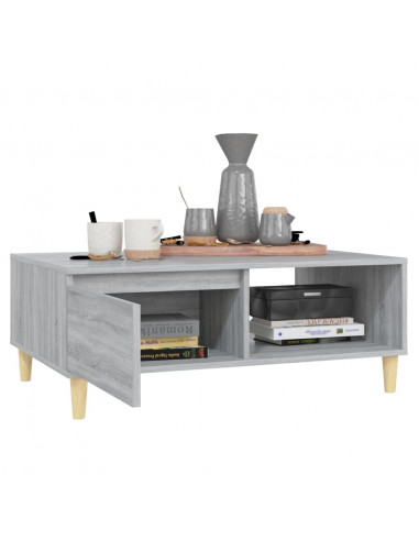 Tavolino da Salotto Grigio Sonoma 90x60x35 cm in Truciolato