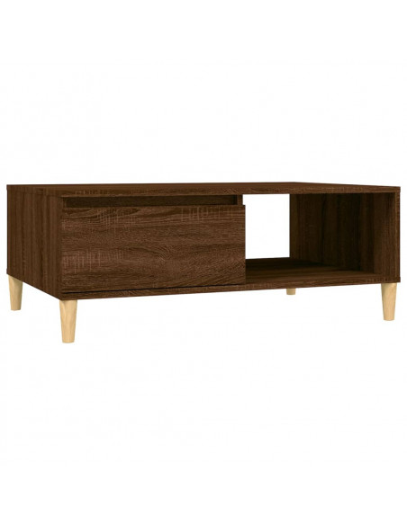 Tavolino da Salotto Rovere Marrone 90x60x35 cm in Truciolato
