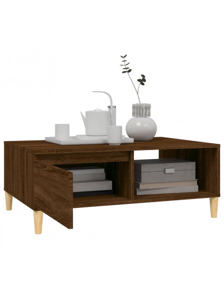 Tavolino da Salotto Rovere Marrone 90x60x35 cm in Truciolato