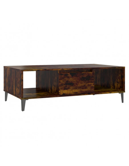 Tavolino da Salotto Rovere Fumo 103,5x60x35cm in Truciolato