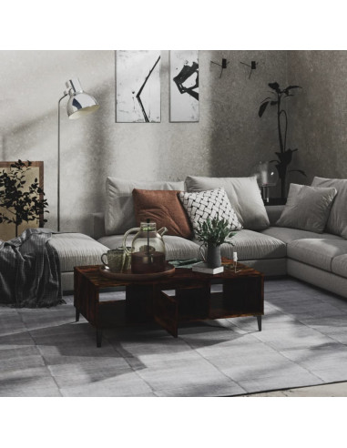 Tavolino da Salotto Rovere Fumo 103,5x60x35cm in Truciolato