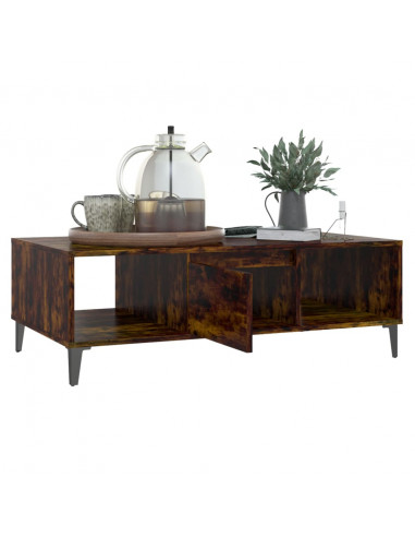 Tavolino da Salotto Rovere Fumo 103,5x60x35cm in Truciolato