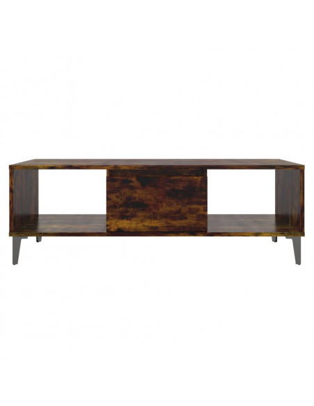 Tavolino da Salotto Rovere Fumo 103,5x60x35cm in Truciolato