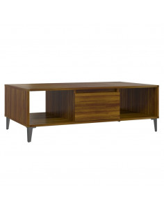 Tavolino da Salotto Rovere Marrone 103,5x60x35cm in Truciolato 2