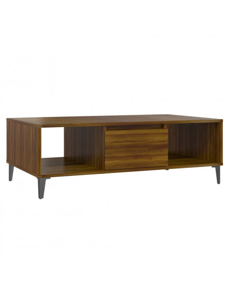 Tavolino da Salotto Rovere Marrone 103,5x60x35cm in Truciolato