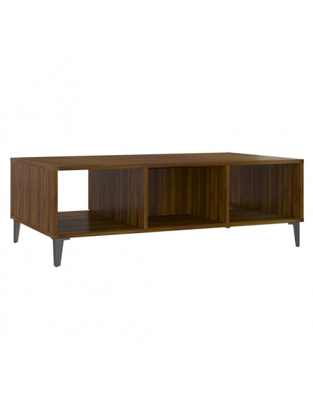 Tavolino da Salotto Rovere Marrone 103,5x60x35cm in Truciolato