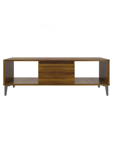 Tavolino da Salotto Rovere Marrone 103,5x60x35cm in Truciolato