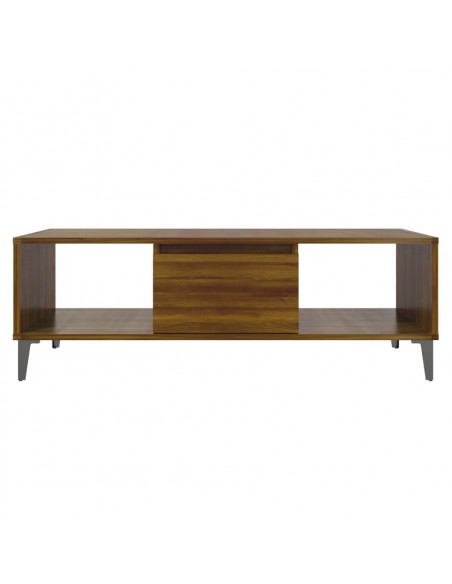 Tavolino da Salotto Rovere Marrone 103,5x60x35cm in Truciolato