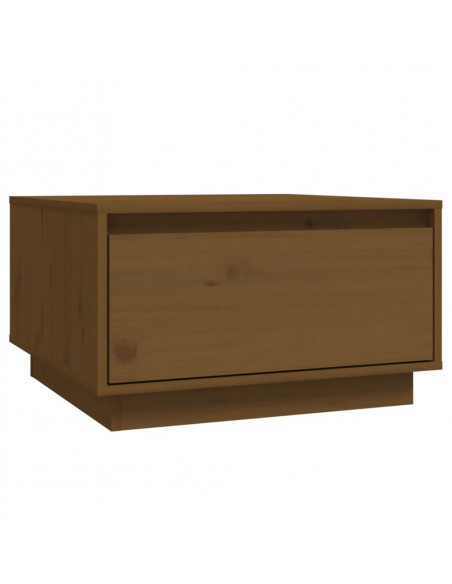 Tavolino da Salotto Miele 55x56x32 cm Legno Massello di Pino