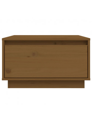 Tavolino da Salotto Miele 55x56x32 cm Legno Massello di Pino
