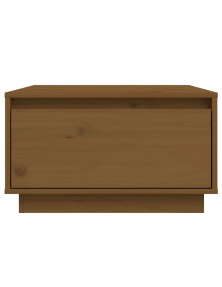Tavolino da Salotto Miele 55x56x32 cm Legno Massello di Pino