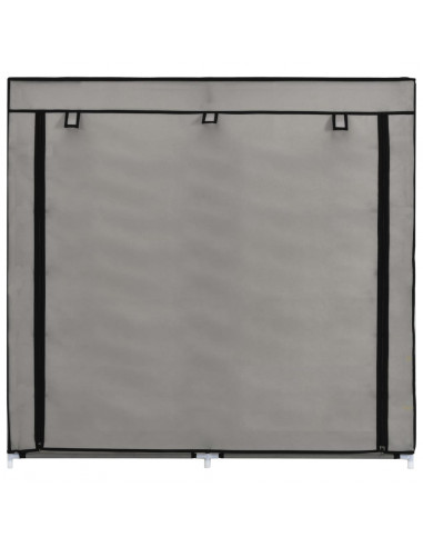 Scarpiera Coperta Grigia 115x28x110 cm in Tessuto