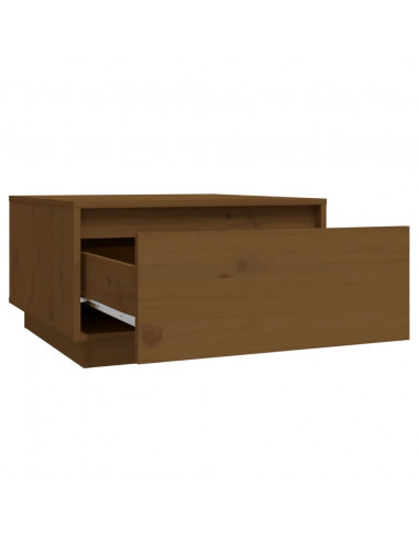 Tavolino da Salotto Miele 55x56x32 cm Legno Massello di Pino