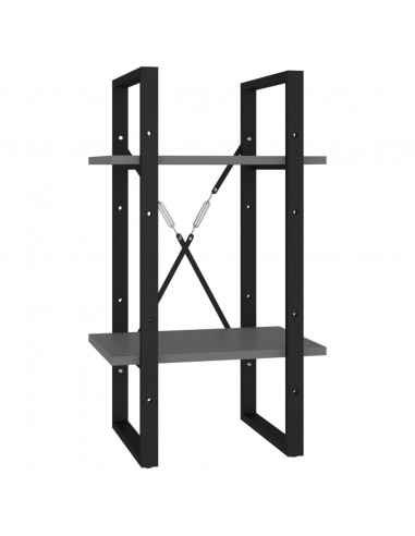 Libreria a 5 Ripiani Grigia 40x30x175 cm in Legno Multistrato