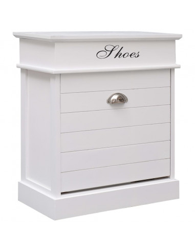 Scarpiera Bianca 50x28x58 cm in Legno di Paulownia