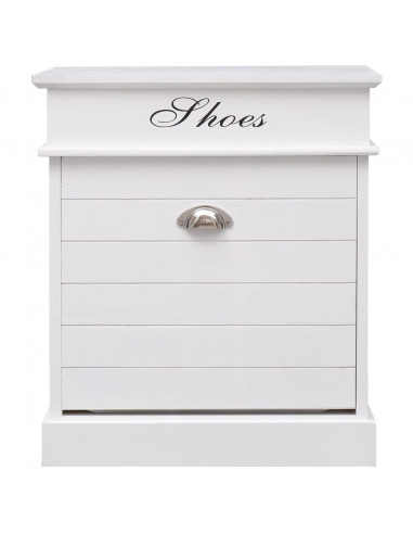 Scarpiera Bianca 50x28x58 cm in Legno di Paulownia