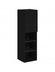 Mobile TV con Luci LED Nero 30,5x30x102 cm 2