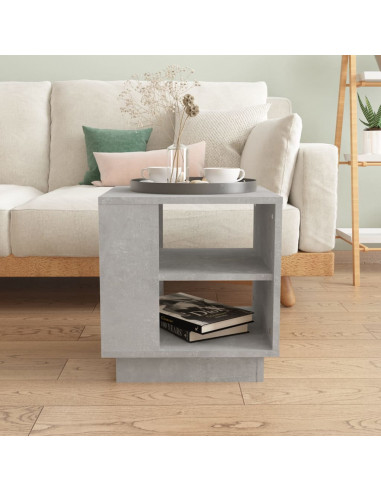 Tavolino Salotto Grigio Cemento 40x40x43 cm Legno Multistrato