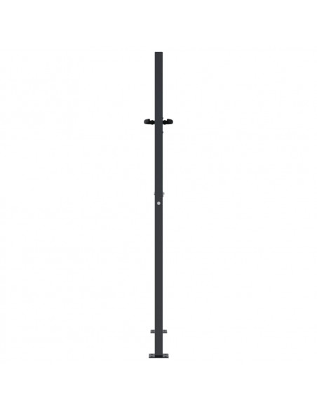 Cancello Giardino Antracite 105x155 cm Acciaio Design Quadrato