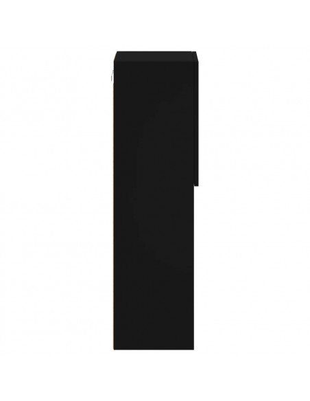 Mobile TV con Luci LED Nero 30,5x30x102 cm