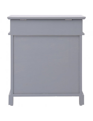 Scarpiera Grigia 50x28x58 cm in Legno di Paulownia