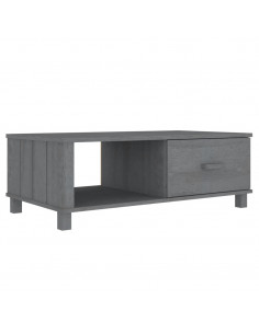 Tavolino HAMAR Grigio Scuro 100x55x35 cm Legno Massello di Pino 2