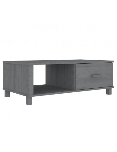 Tavolino HAMAR Grigio Scuro 100x55x35 cm Legno Massello di Pino