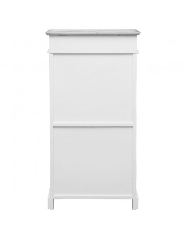 Scarpiera Grigia 50x28x98 cm in Legno di Paulownia