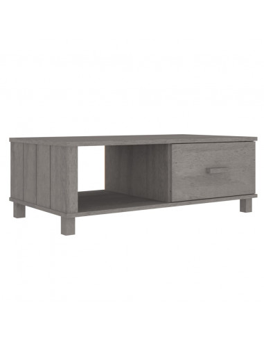 Tavolino Grigio Chiaro 100x55x35 cm in Legno Massello di Pino