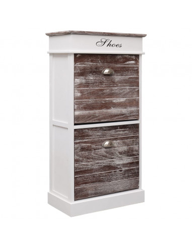 Scarpiera Marrone 50x28x98 cm in Legno di Paulownia