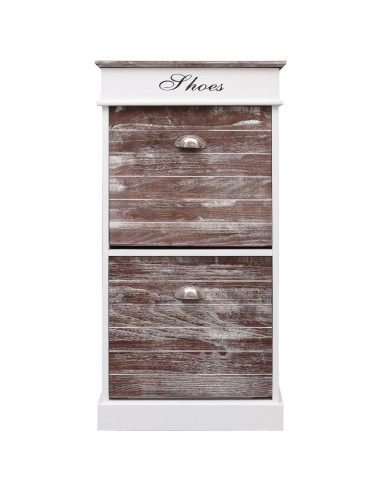 Scarpiera Marrone 50x28x98 cm in Legno di Paulownia