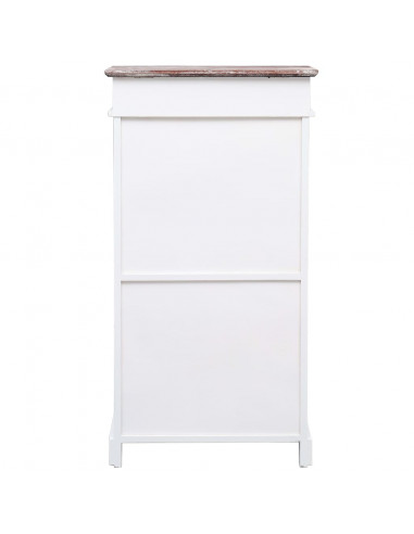 Scarpiera Marrone 50x28x98 cm in Legno di Paulownia