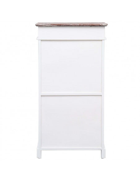 Scarpiera Marrone 50x28x98 cm in Legno di Paulownia