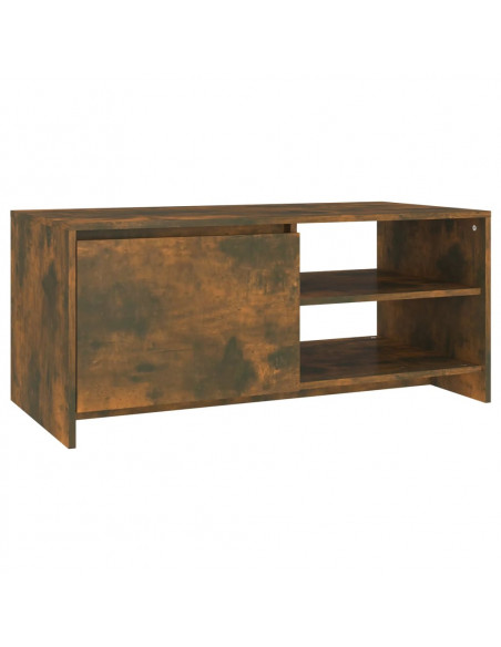 Tavolino da Salotto Rovere Fumo 102x50x45 cm Legno Multistrato