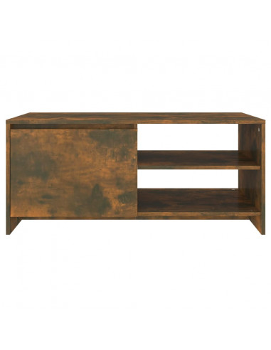 Tavolino da Salotto Rovere Fumo 102x50x45 cm Legno Multistrato
