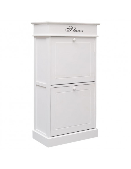 Scarpiera Bianca 50x28x98 cm in Legno di Paulownia