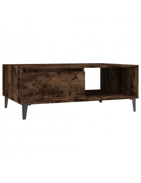 Tavolino da Salotto Rovere Fumo 90x60x35 cm in Truciolato