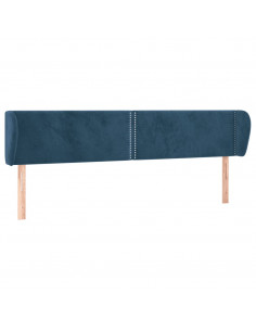 Testiera ad Orecchio Blu Scuro 183x23x78/88 cm in Velluto 2