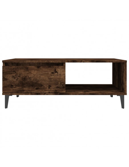 Tavolino da Salotto Rovere Fumo 90x60x35 cm in Truciolato
