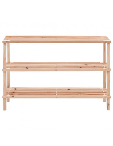 Scarpiera a 3 Livelli in Legno Massello di Abete