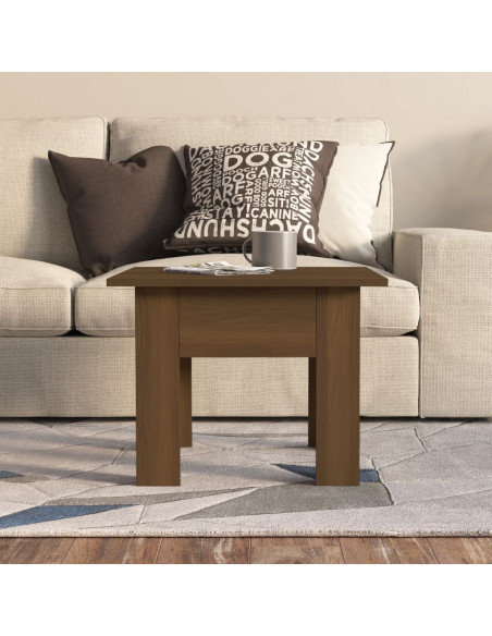 Tavolino da Salotto Rovere Marrone 55x55x42 cm in Truciolato