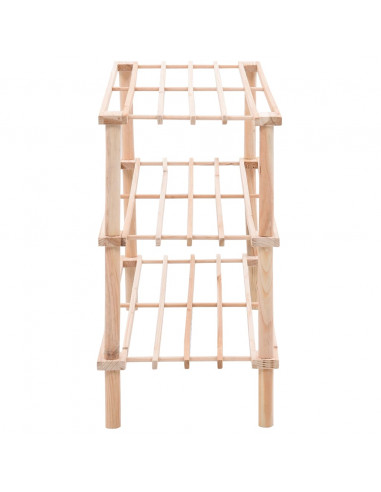 Scarpiera a 3 Livelli in Legno Massello di Abete