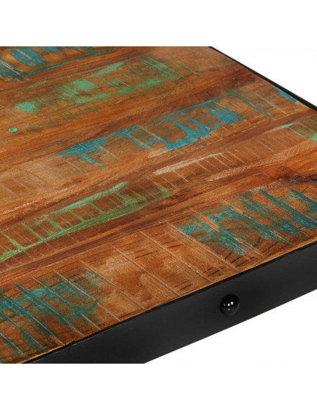 Tavolino Salotto e Ruote 100x60x26cm Legno Massello di Recupero