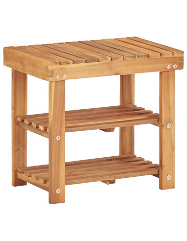 Scarpiera 50x32x45 cm in Legno Massello di Acacia