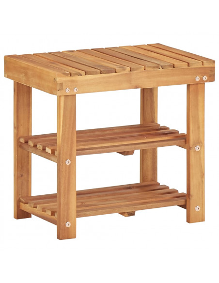 Scarpiera 50x32x45 cm in Legno Massello di Acacia