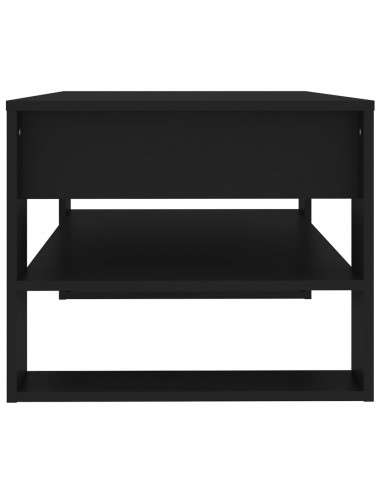 Tavolino da Salotto Nero 102x55x45 cm in Legno Multistrato