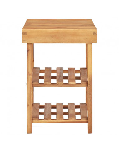 Scarpiera 50x32x45 cm in Legno Massello di Acacia