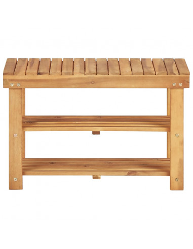 Scarpiera 70x32x46 cm in Legno Massello di Acacia