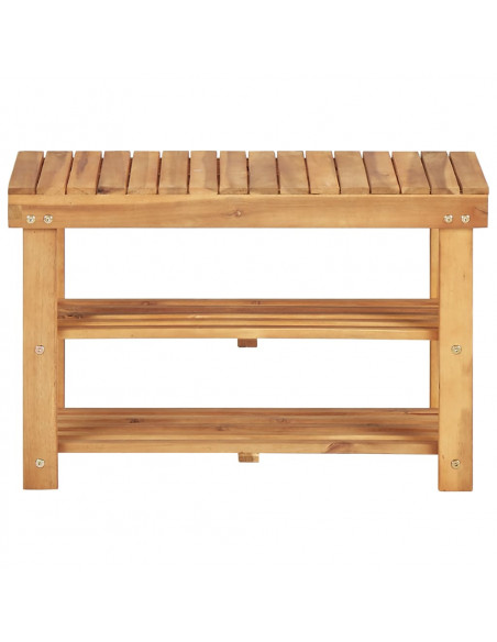 Scarpiera 70x32x46 cm in Legno Massello di Acacia
