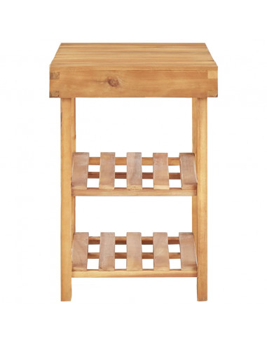 Scarpiera 70x32x46 cm in Legno Massello di Acacia